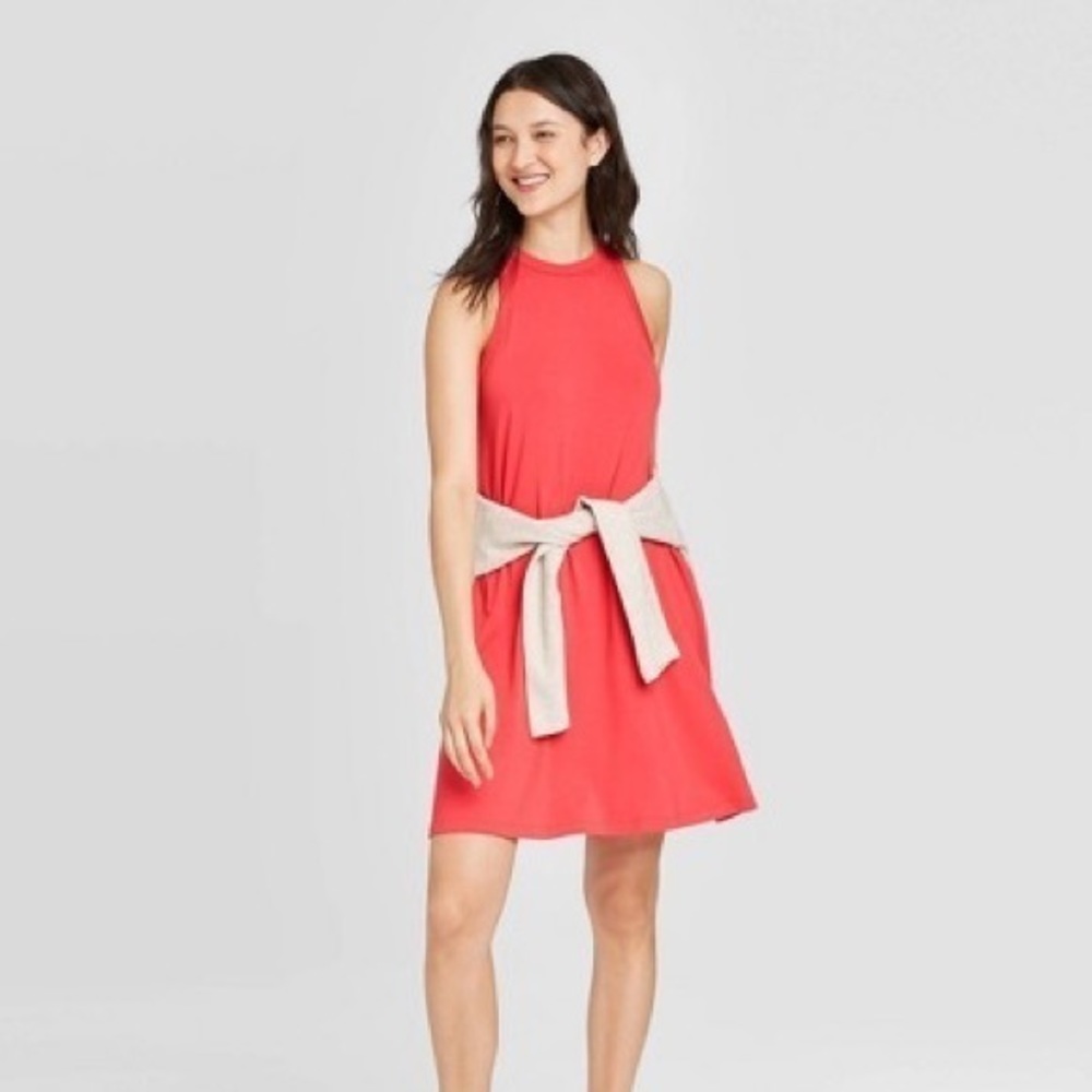 CLEARANCE NWOT Coral Red Sleeveless Tank Dress New Medium